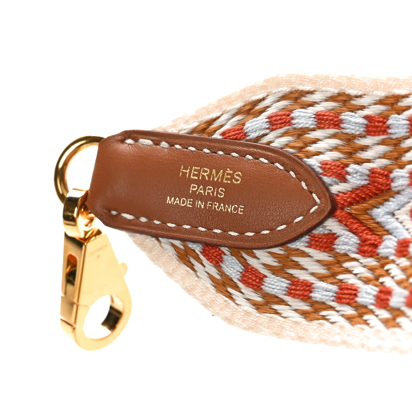 Toile Swift Sangle Allegro 50mm Shoulder Strap Cornaline Blanc Gold