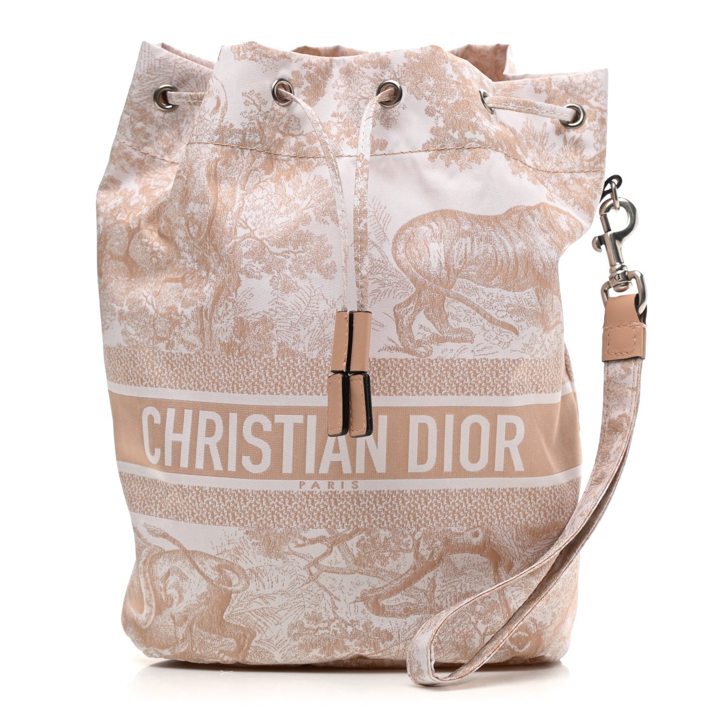 Technical Fabric Embroidered Toile De Jouy Sauvage DiorTravel Pouch Rose