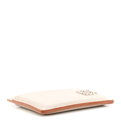 Loewe Soft Grained Calfskin Anagram Card Holder Light Oat 4 of 8