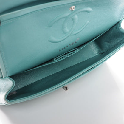 Chanel Lambskin Quilted Medium Double Flap Light Green 7 of 10