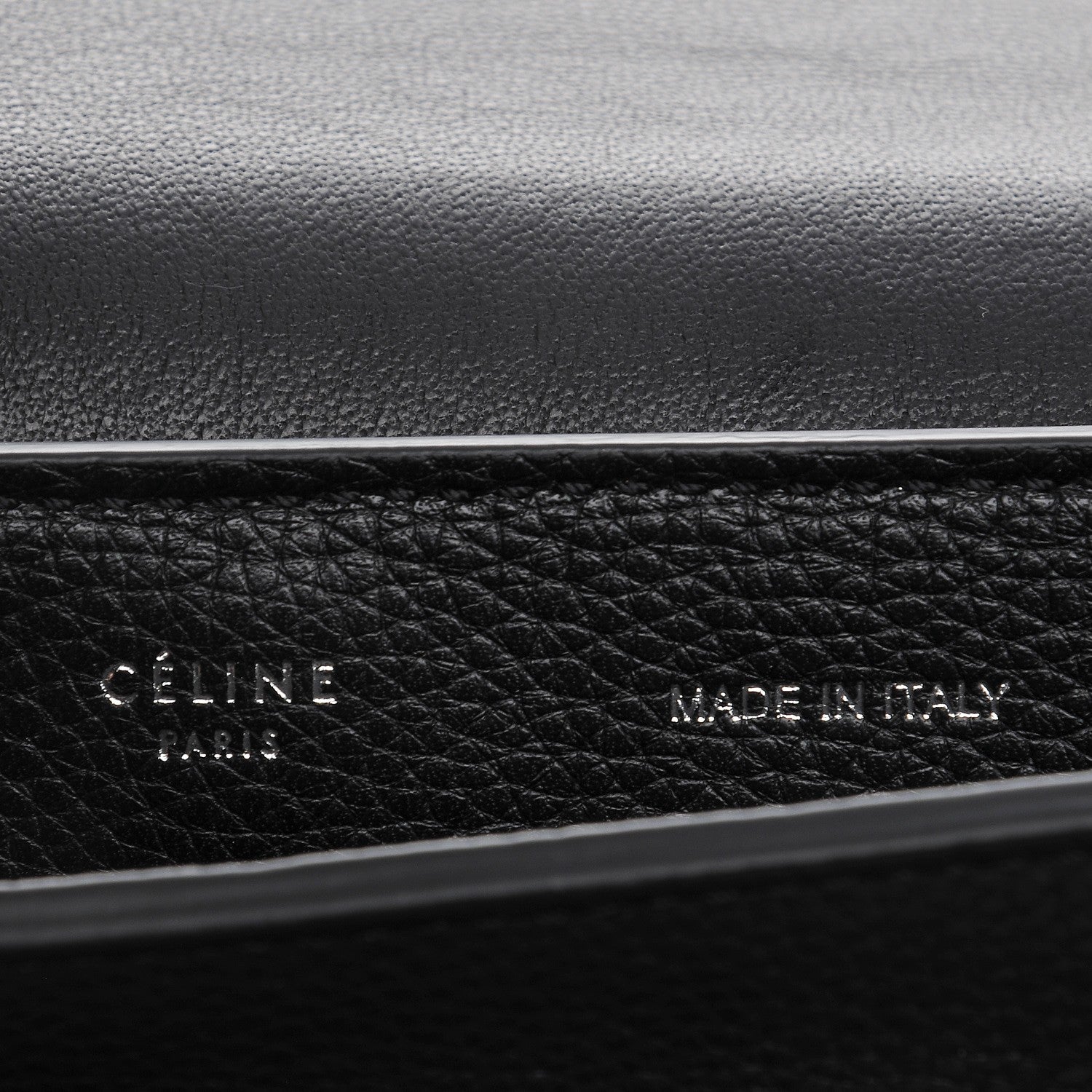 Celine Drummed Calfskin Suede Large Trapeze Black 6 of 7
