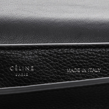 Celine Drummed Calfskin Suede Large Trapeze Black 6 of 7