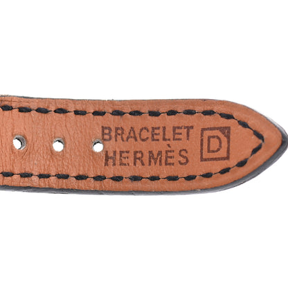 Hermes Courchevel Kelly Watch Replacement Strap Band Black 4 of 5
