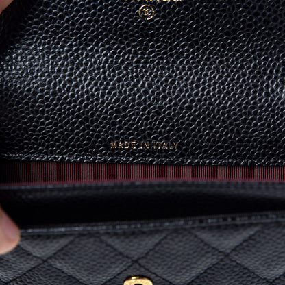 Chanel Caviar Quilted Flap Card Holder Black 7 of 8