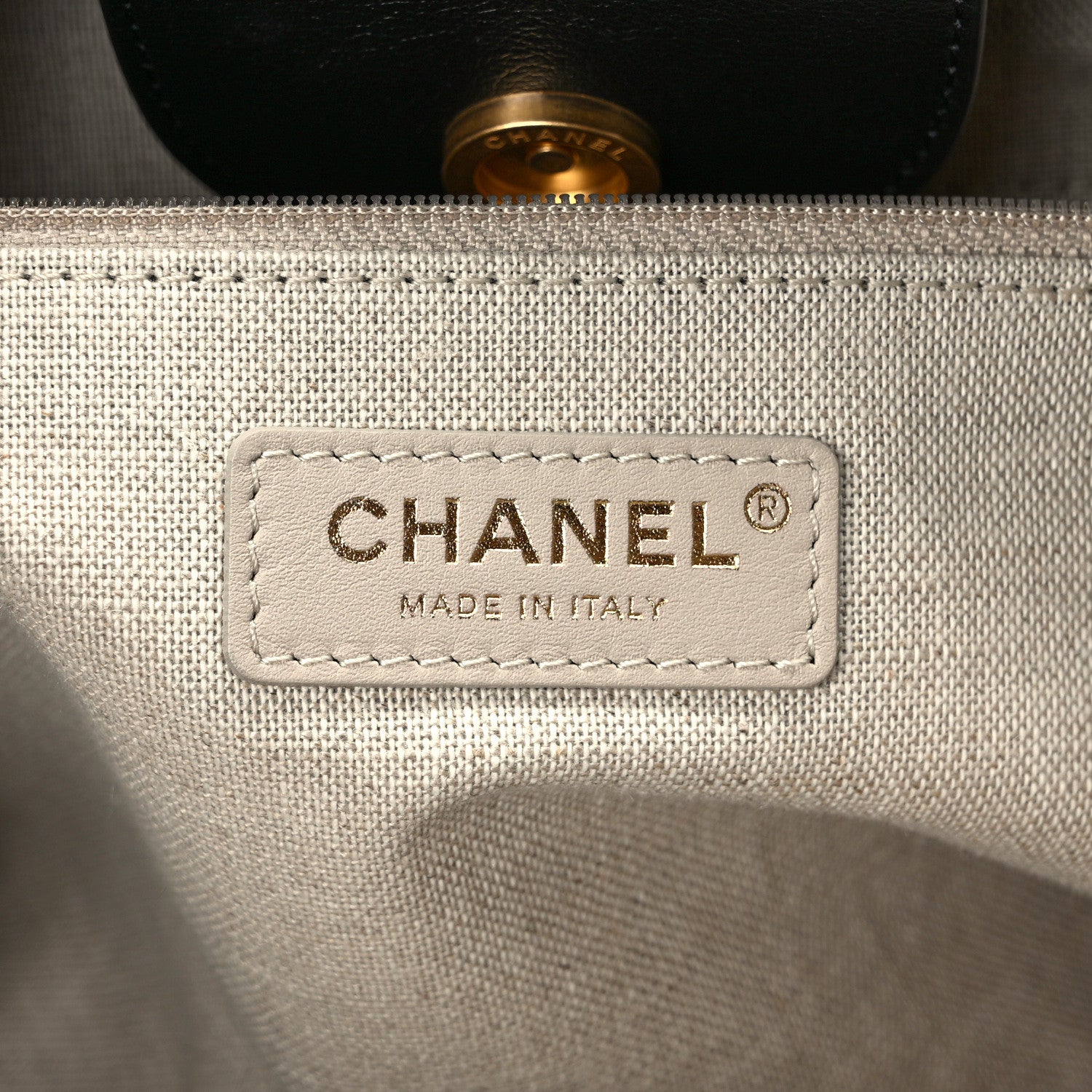 Chanel Calfskin Medium Deauville Tote Black Multicolor 7 of 9
