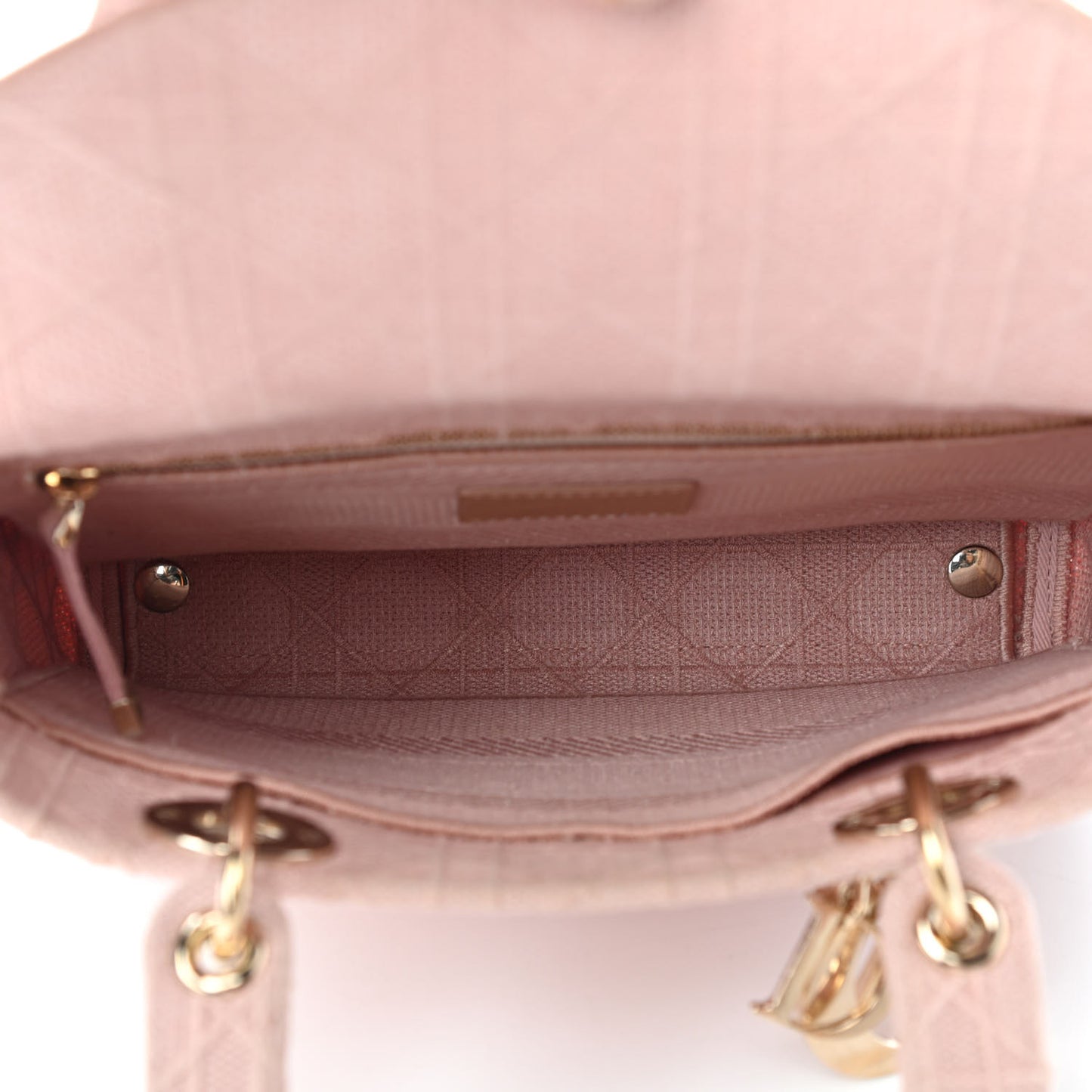 Canvas Embroidered Medium Lady D-Lite Bois De Rose