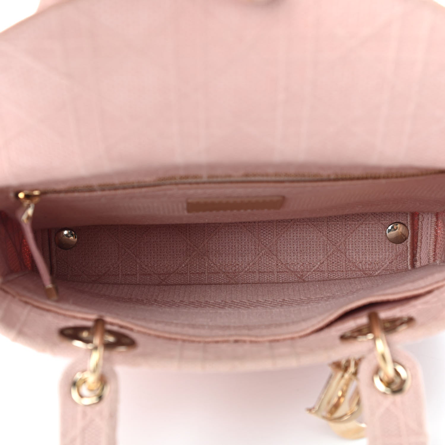 Christian Dior Canvas Embroidered Medium Lady D-Lite Bois De Rose 10 of 21