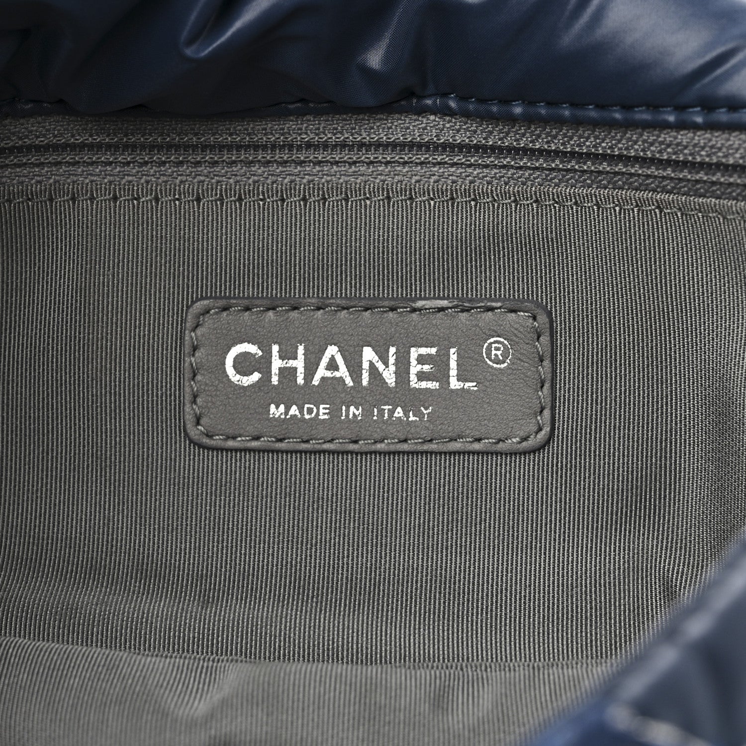 Chanel Nylon Quilted Medium Tweed on Stitch Bubble Flap Blue 6 of 11