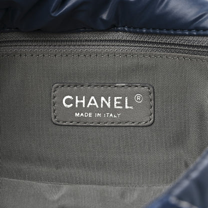 Chanel Nylon Quilted Medium Tweed on Stitch Bubble Flap Blue 6 of 11