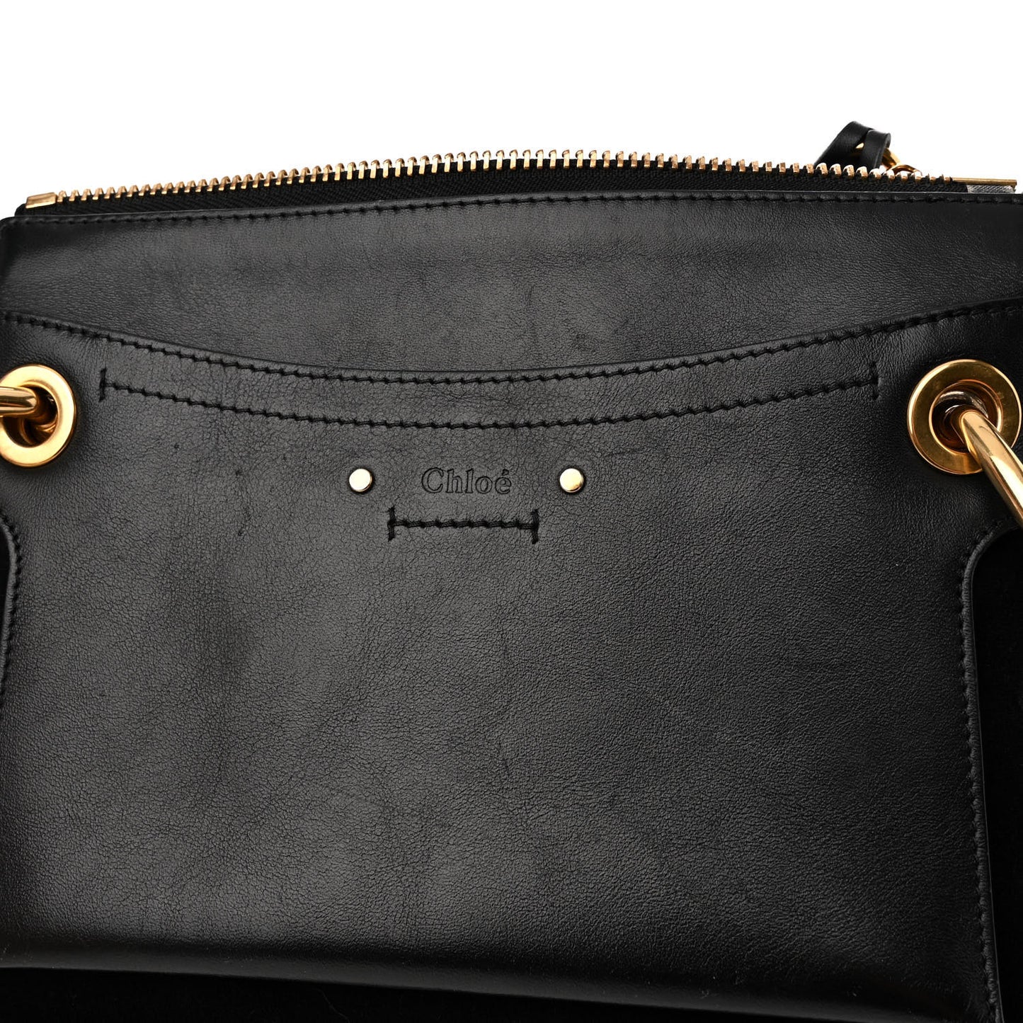 Calfskin Suede Small Roy Bag Black