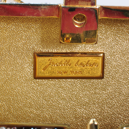 Judith Leiber Swarovski Crystal Flower Minaudiere Clutch Gold 6 of 8