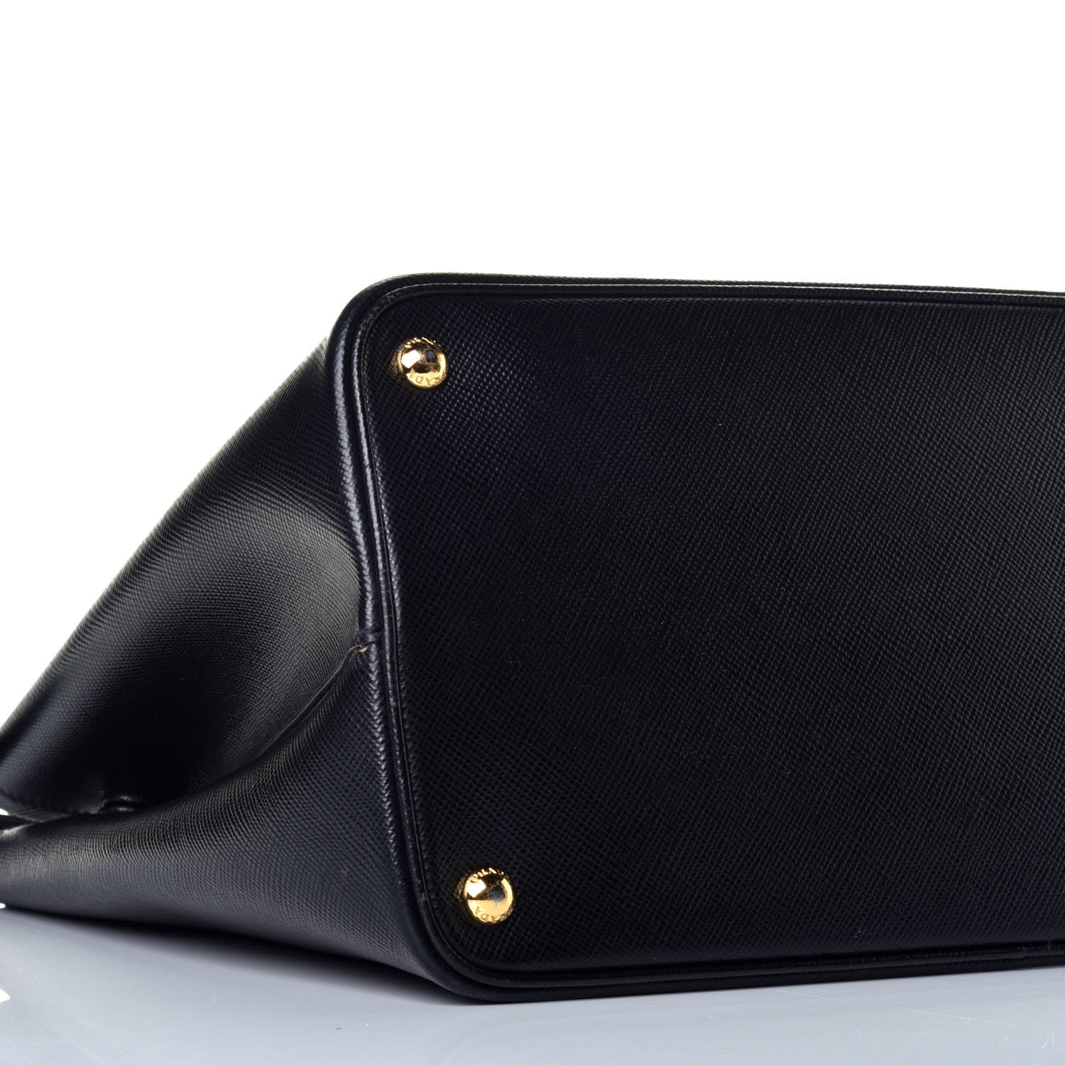 Prada Saffiano Cuir Medium Double Bag Black Fuoco 8 of 10