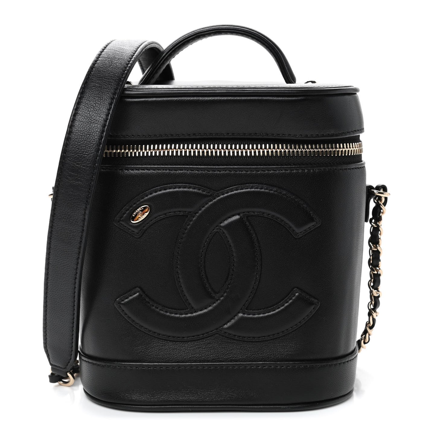 Lambskin Timeless Vanity Cosmetic Case Black