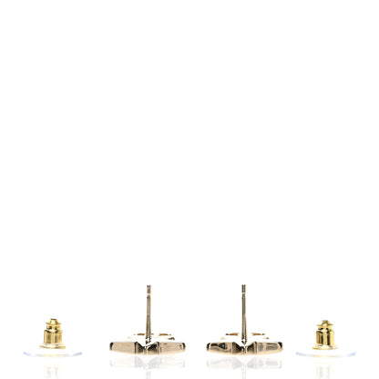 Chanel Metal Crystal CC Star Drop Earrings Gold 3 of 5