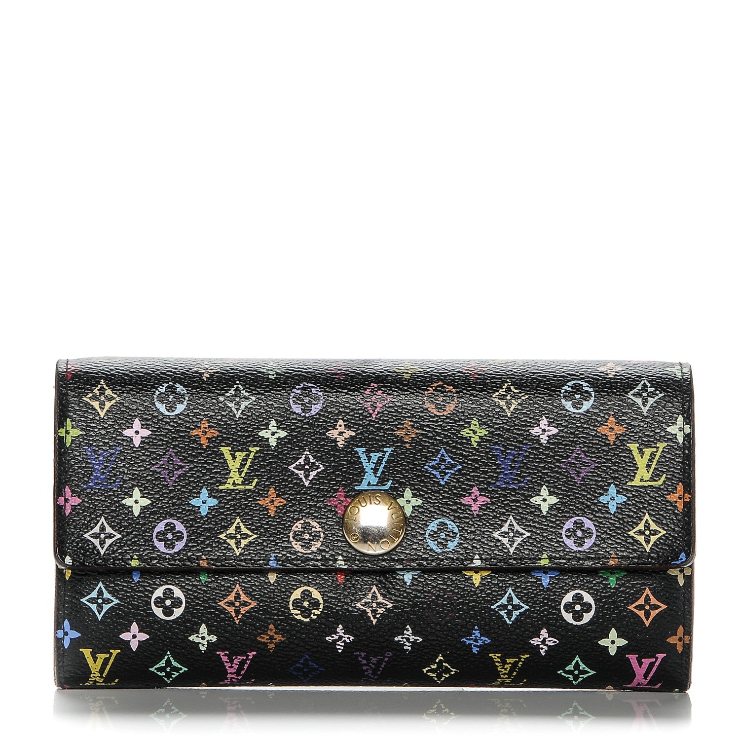 Louis Vuitton Monogram Multicolor Sarah Wallet Black Bleuet 1 of 8