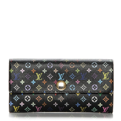 Louis Vuitton Monogram Multicolor Sarah Wallet Black Bleuet 1 of 8