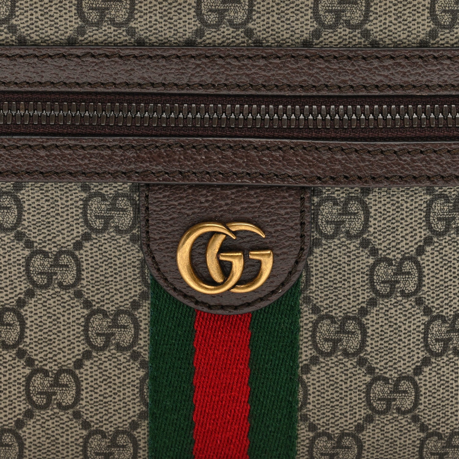 Gucci Soft GG Supreme Monogram Medium Ophidia Belt Bag Dark Brown 7 of 9