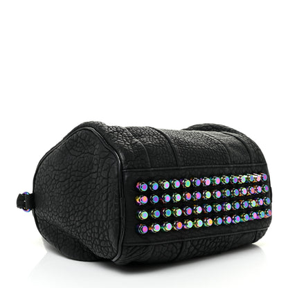 Alexander Wang Pebbled Lambskin Rockie Black Iridescent Hardware 3 of 14