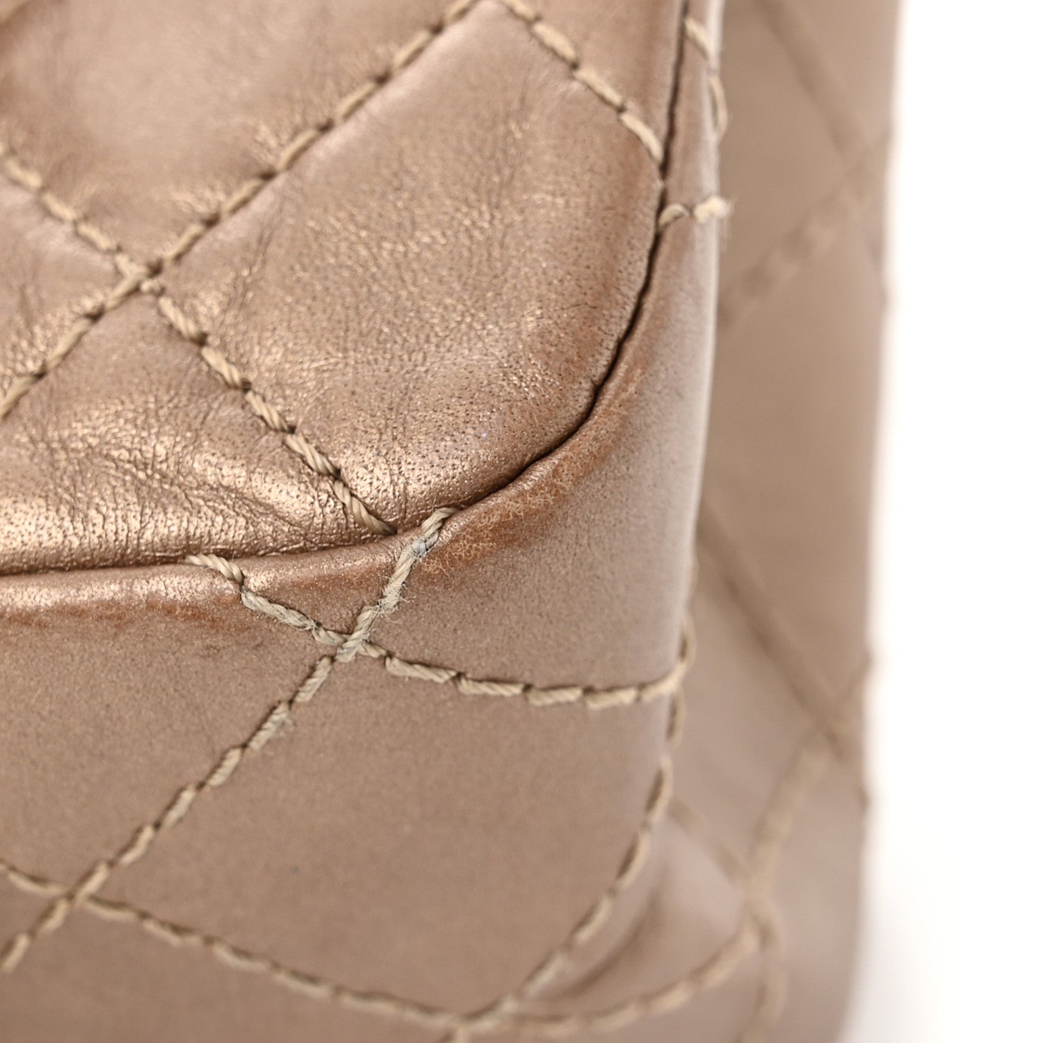 Chanel Metallic Aged Calfskin Quilted 2.55 Reissue 225 Flap Dark Gold 13 of 15