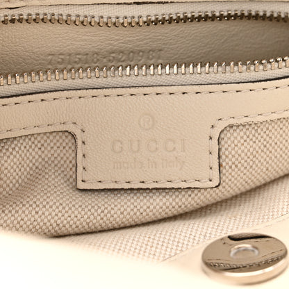 Gucci Sakai Be Green Calfskin Diagonal Stitched Small Blondie Tote Mystic White 7 of 11
