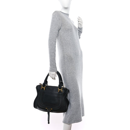 Chloe Calfskin Large Marcie Satchel Black 2 of 9