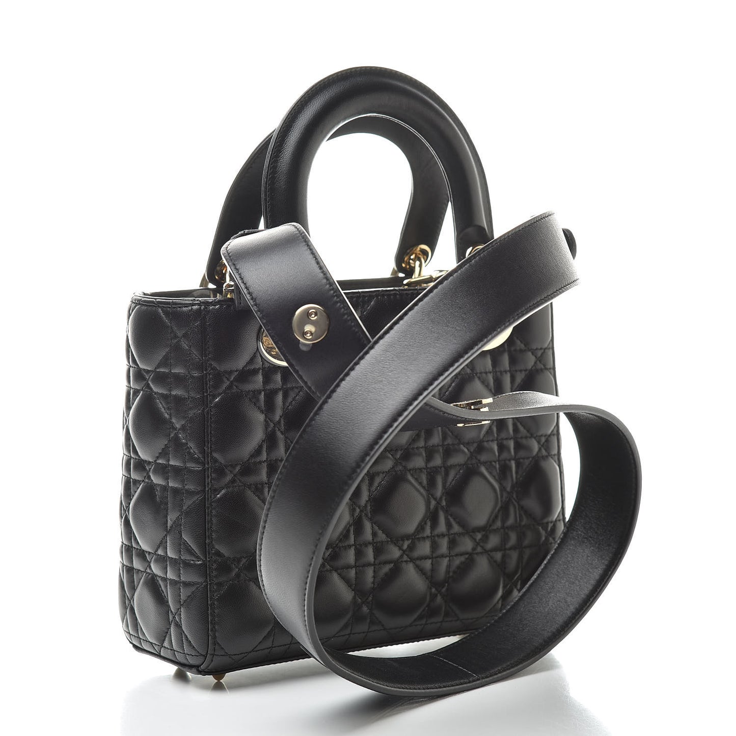 Lambskin Cannage Small My ABCDior Lady Dior Black