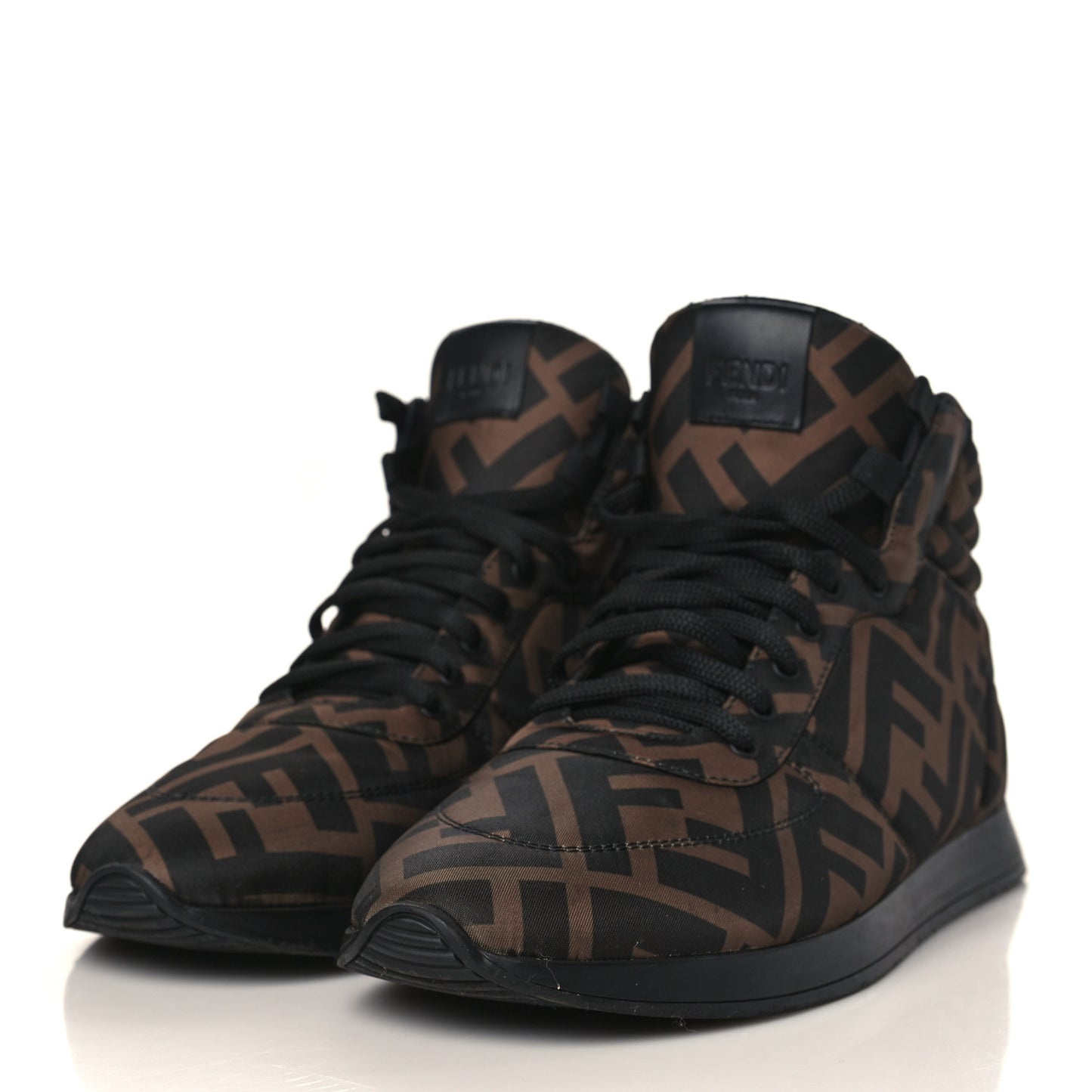 Nylon FF Reloaded High Top Sneakers 39.5 Tobacco Black