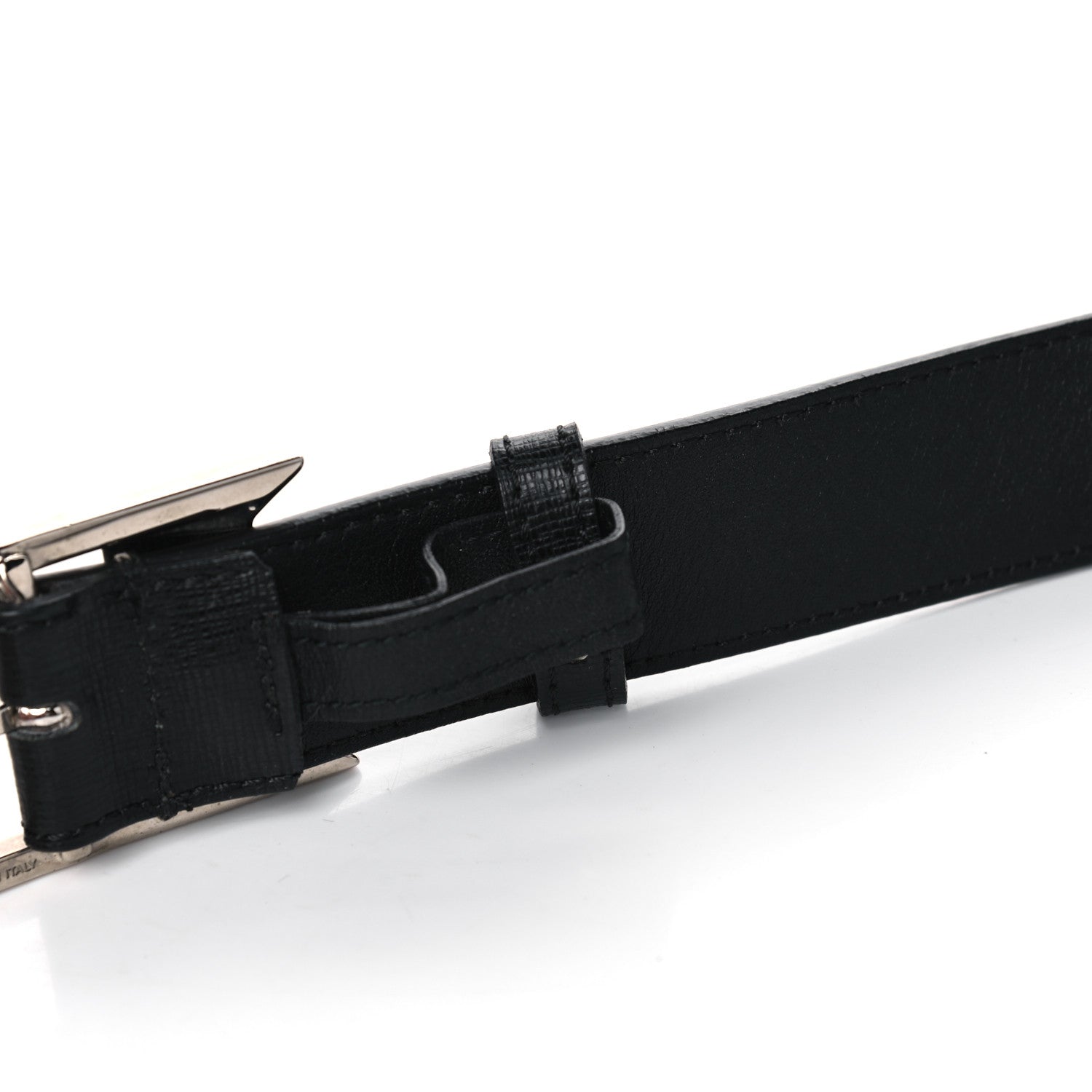 Fendi Vitello Monster Eyes Buckle Belt Black 5 of 6