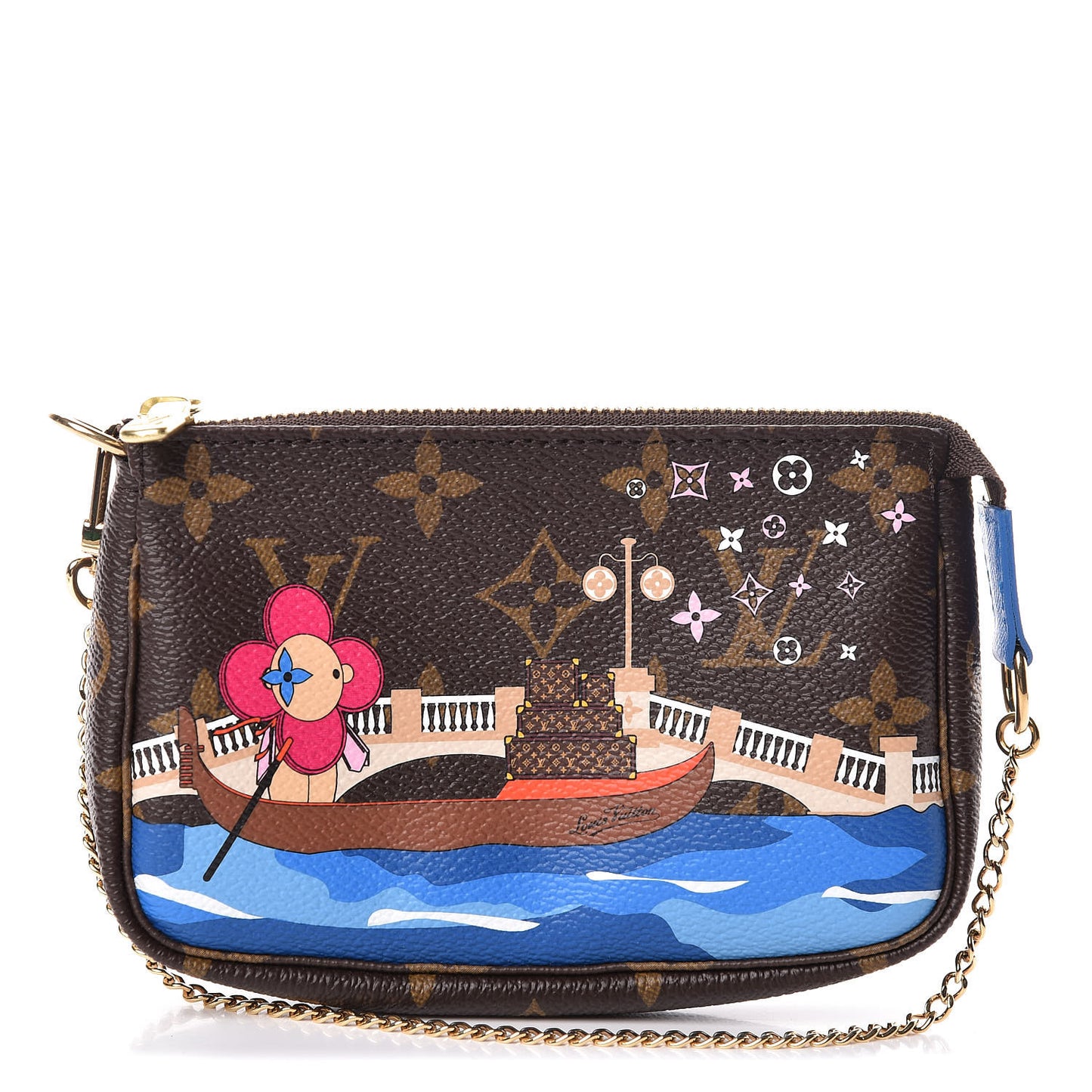 Monogram 2019 Christmas Animation Mini Venice Pochette Accessories Blue