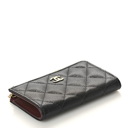 Chanel Caviar Quilted Zipped Key Holder Case Black 4 of 7