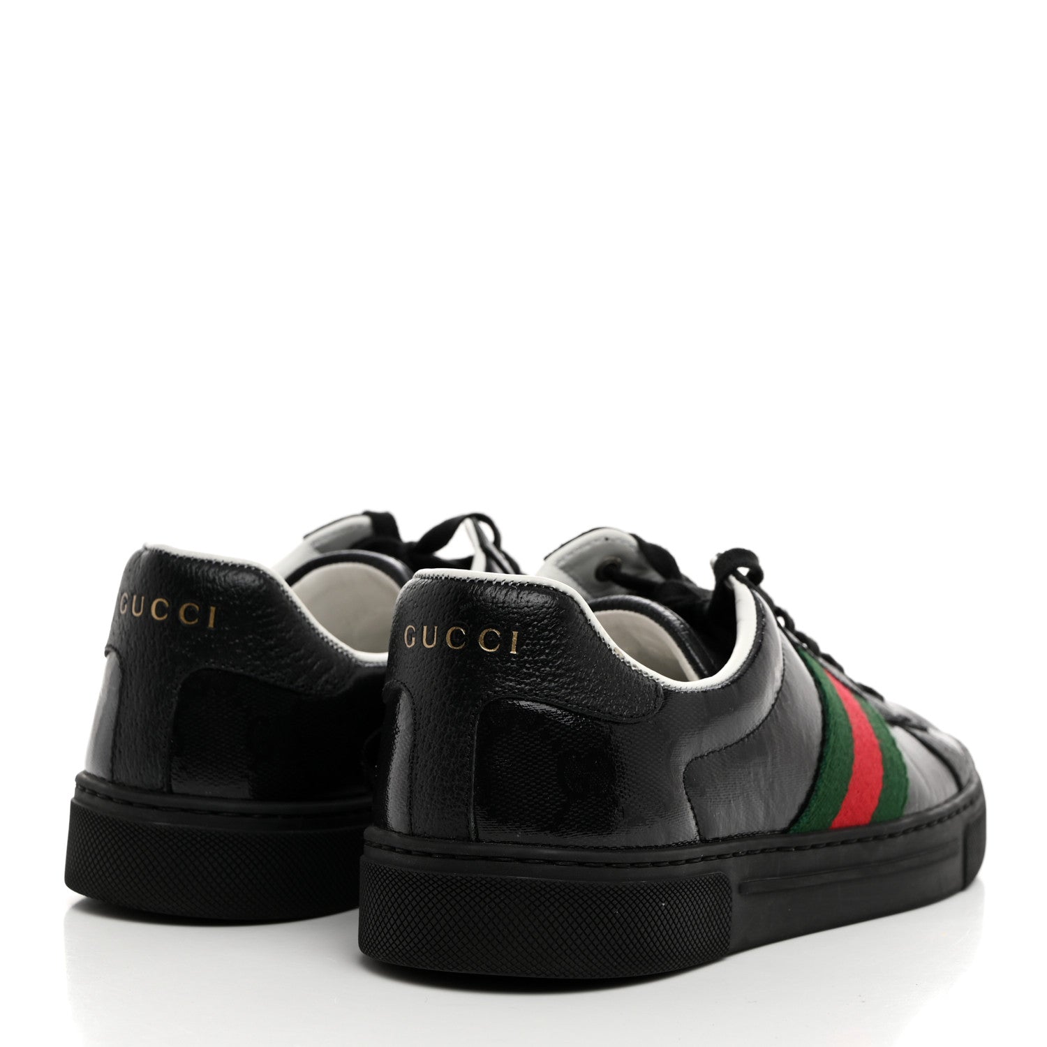 Gucci Crystal GG Monogram Web Womens New Ace Sneakers 36.5 Black 4 of 9