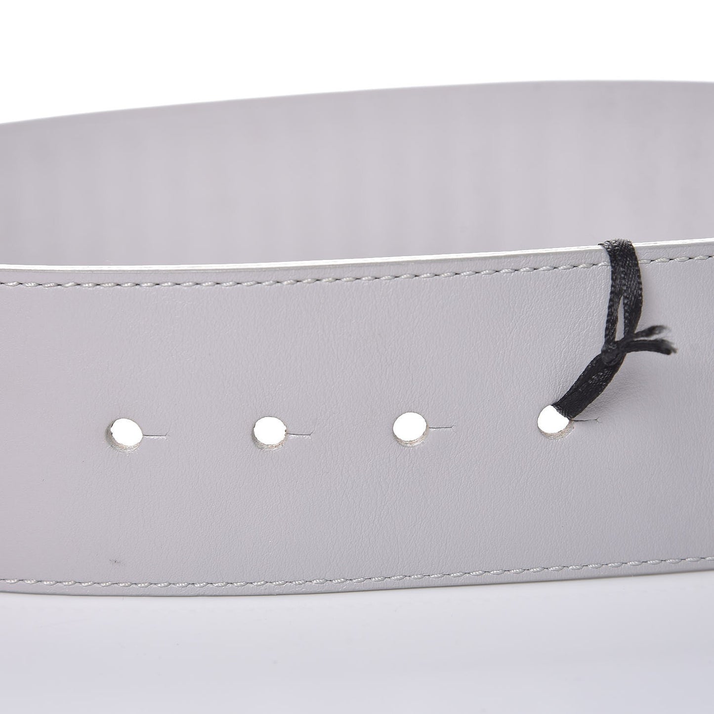 Calfskin Studded Belt 75 30 Light Grey