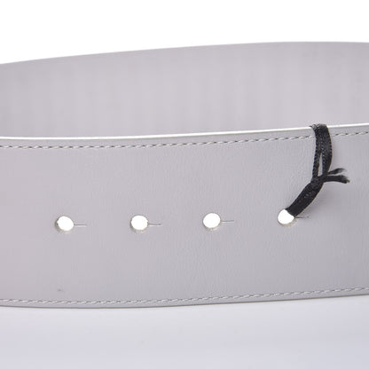 Versace Calfskin Studded Belt 75 30 Light Grey 4 of 6