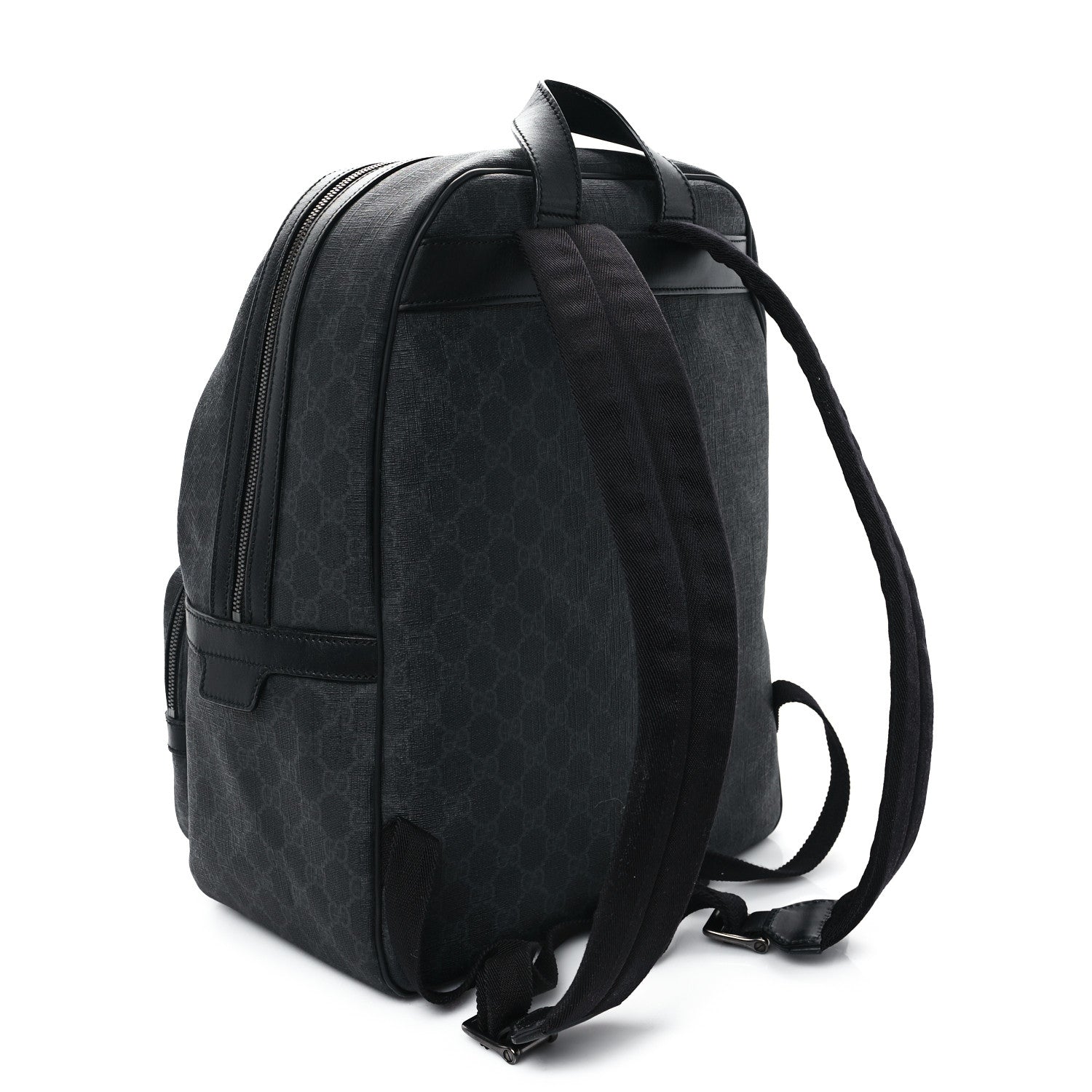 Gucci GG Supreme Monogram Medium Day Backpack Grey Black 2 of 12