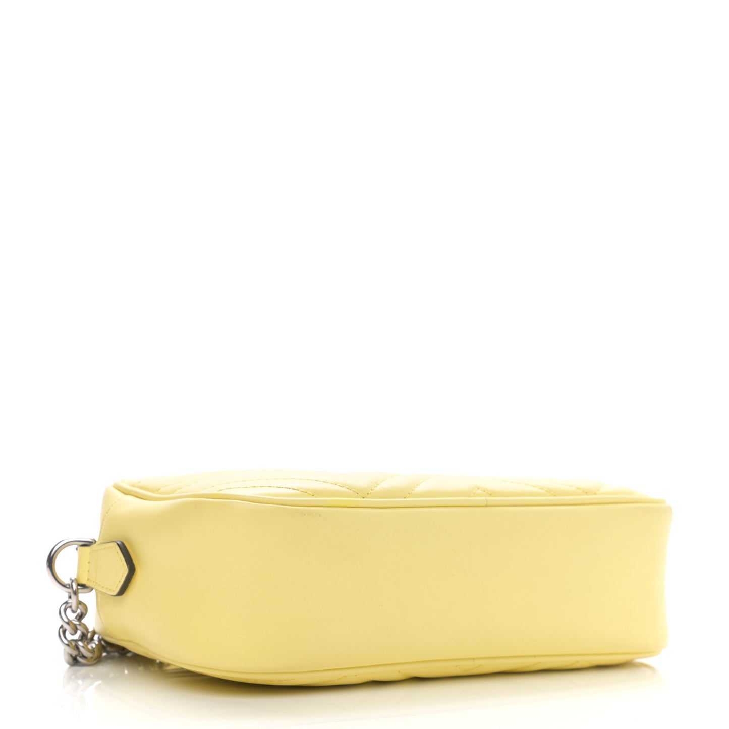 Calfskin Matelasse Small GG Marmont Chain Shoulder Bag Banana