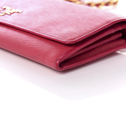 Prada Vitello Move Oro Chain Wallet 7 of 8