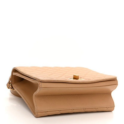 Chanel Goatskin Quilted Large Rita Top Handle Flap Beige 4 of 11