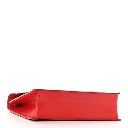 Salvatore Ferragamo Calfskin Gancio Lock Satchel Red 4 of 10