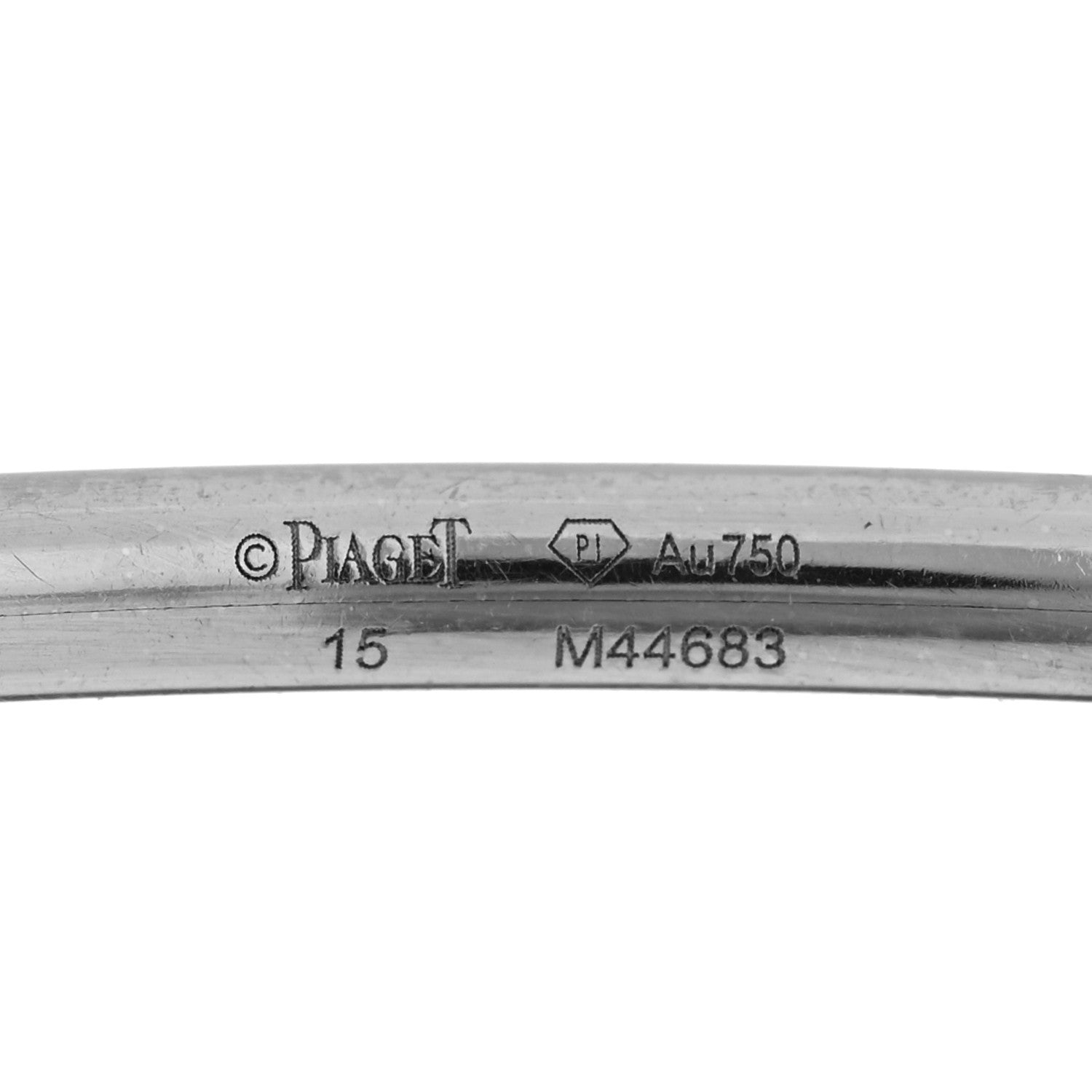 Piaget 18K White Gold Diamond Thin Possession Open Bangle Bracelet 3 of 3