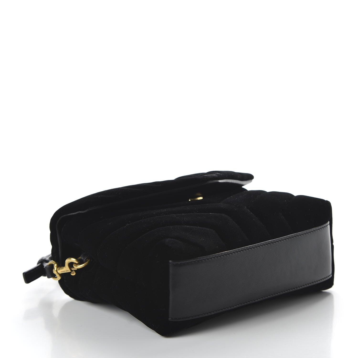 Saint Laurent Velvet Y Quilted Monogram Toy Loulou Chain Satchel French Black 4 of 11