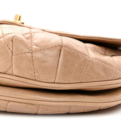 Chanel Glazed Calfskin Quilted Medium Bubble CC Flap Beige 10 of 12