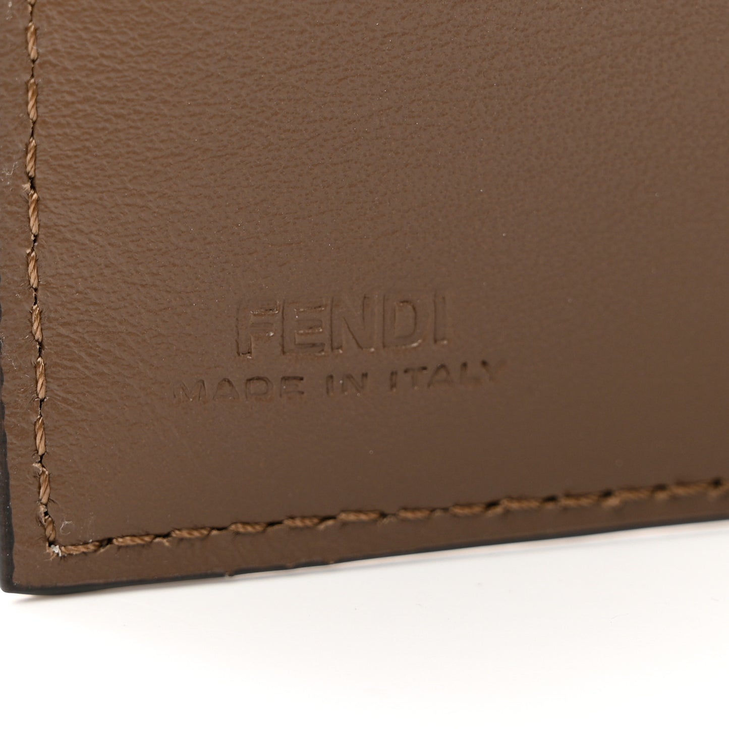 Vitello Liberty Micro FF Embossed Medium O'Lock Wallet Beige Amido Maya