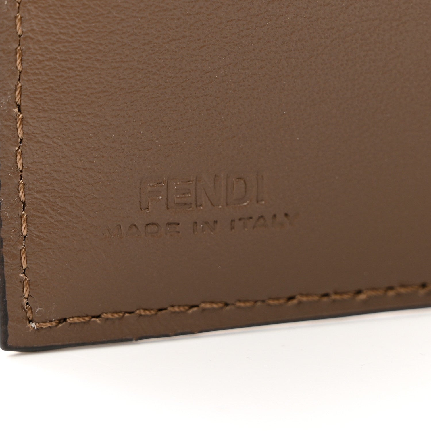 Fendi Vitello Liberty Micro FF Embossed Medium O'Lock Wallet Beige Amido Maya 6 of 7