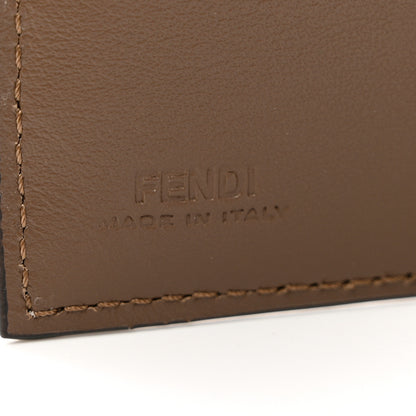 Fendi Vitello Liberty Micro FF Embossed Medium O'Lock Wallet Beige Amido Maya 6 of 7