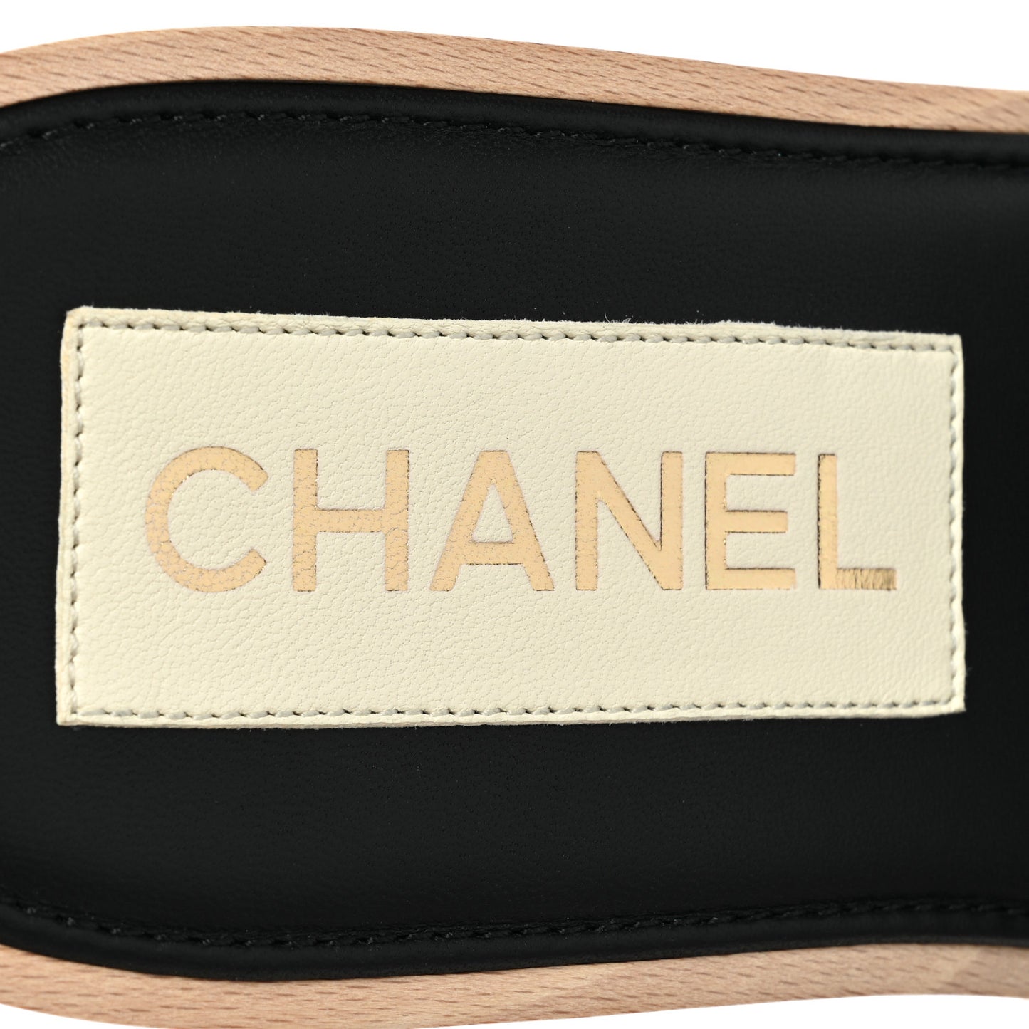 Lambskin Quilted CC Wedge Sandals 40 Black