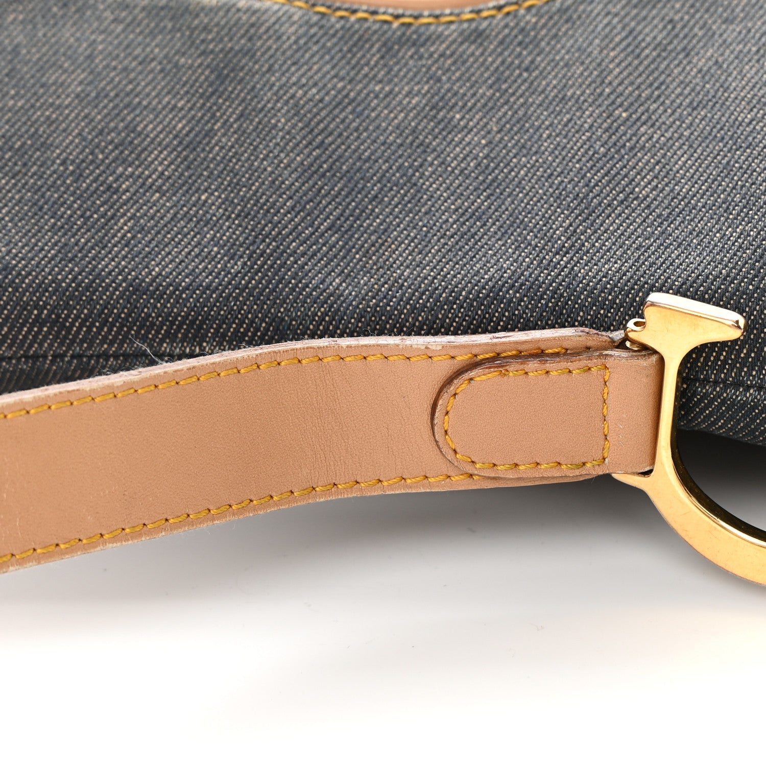 Christian Dior Denim Calfskin Saddle Bag Blue 20 of 20