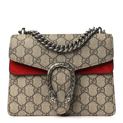 Gucci GG Supreme Monogram Mini Dionysus Shoulder Bag Hibiscus Red 1 of 9