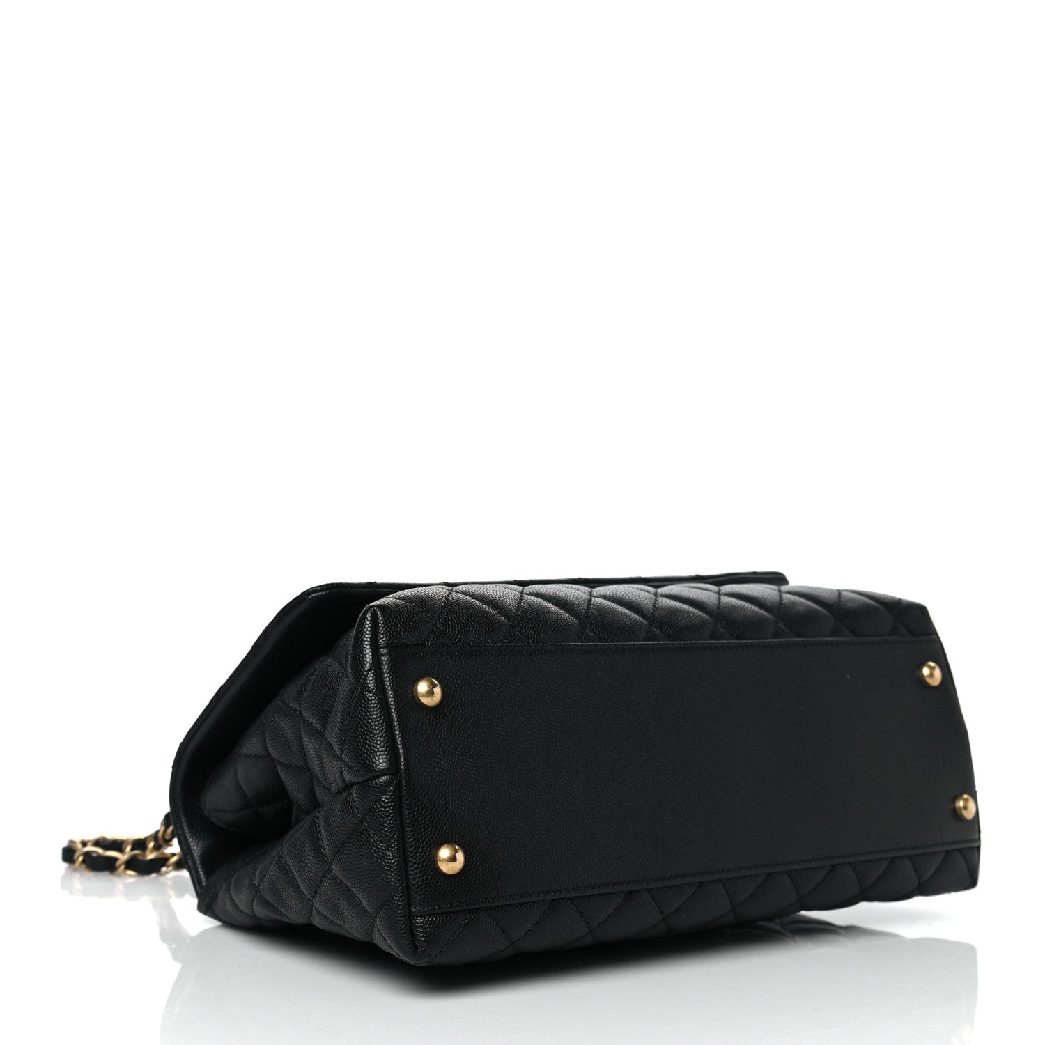 Chanel Caviar Quilted Small Coco Handle Flap Black 4 of 10