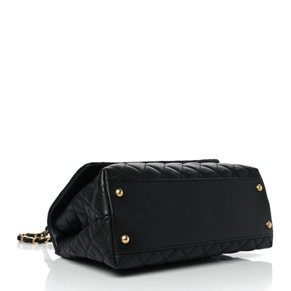 Chanel Caviar Quilted Small Coco Handle Flap Black 4 of 10