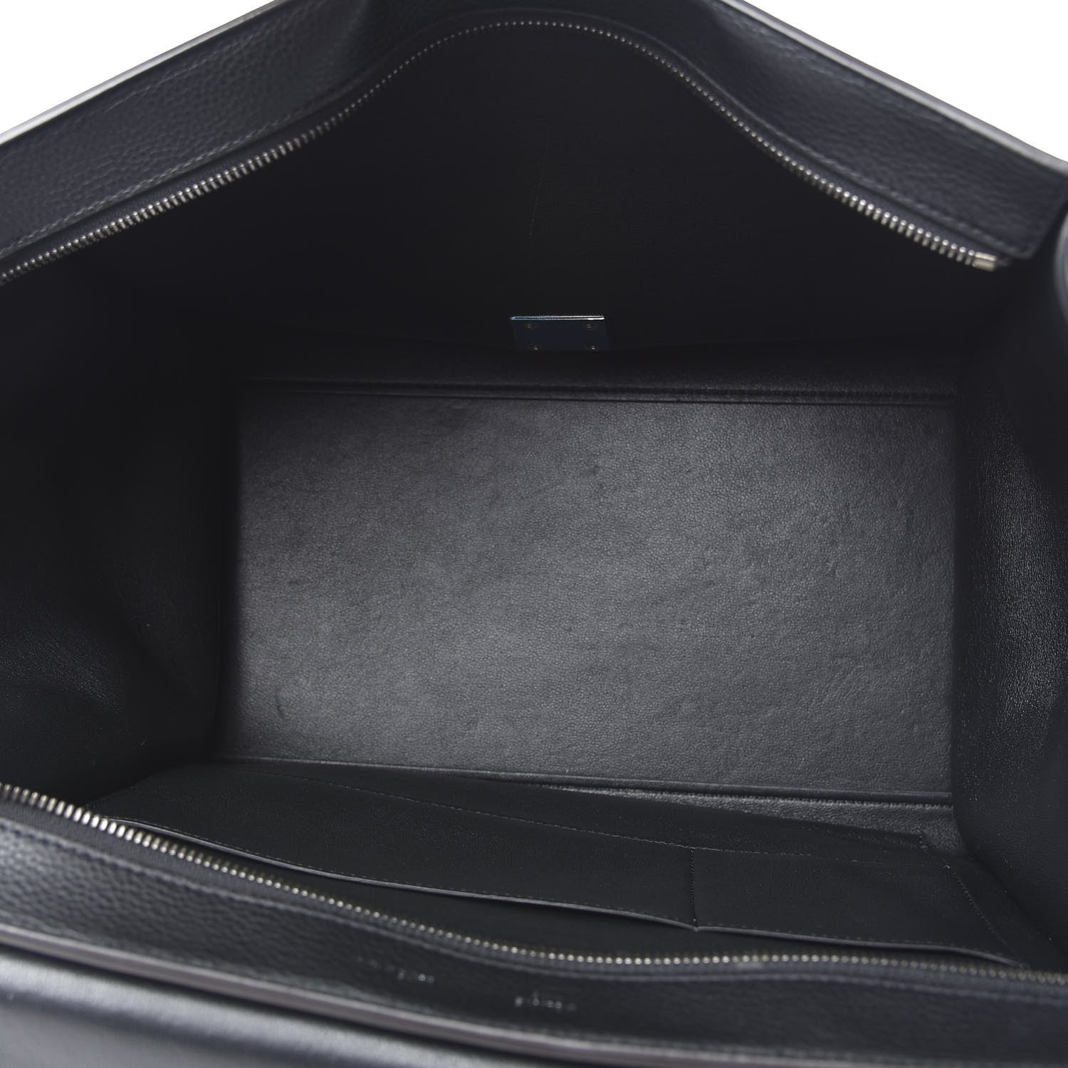 Celine Drummed Calfskin Suede Large Trapeze Black 5 of 11